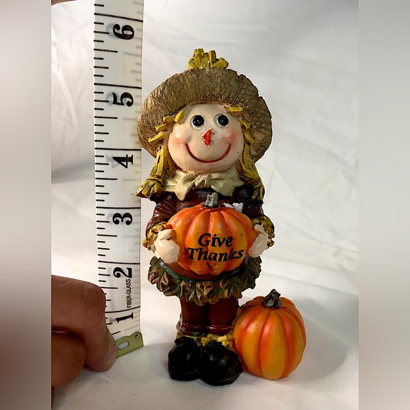 2 Piece Scarecrow Boy and Girl with Pumpkins by Valerie Parr Hill - Picture 12 of 13